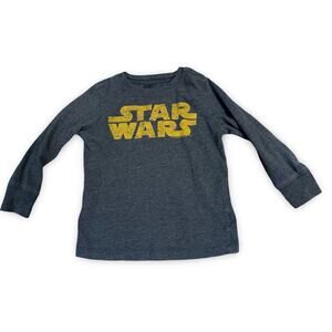 Old Navy Star Wars  Long Sleeve Shirt –Size 3T – Gray & Gold